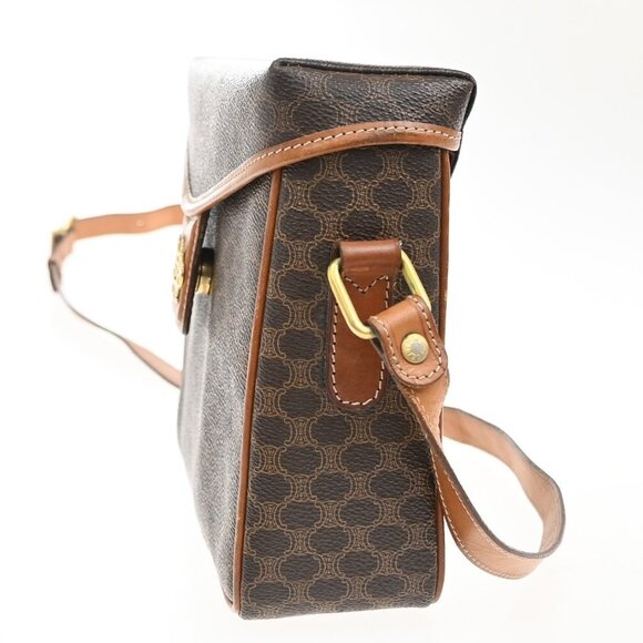 CELINE Macadam Pattern Horse Carriage Crossbody Shoulder Bag PVC Leather 31KA940 - Picture 2 of 16